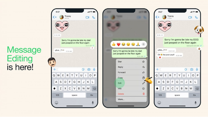 ویرایش پیام در واتساپ!