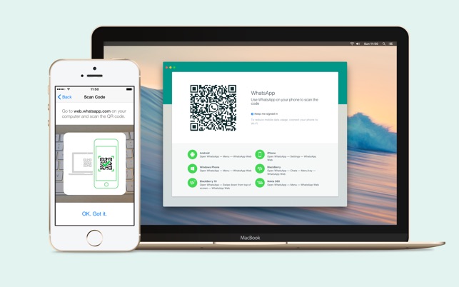 واتساپ بر روی macbook !